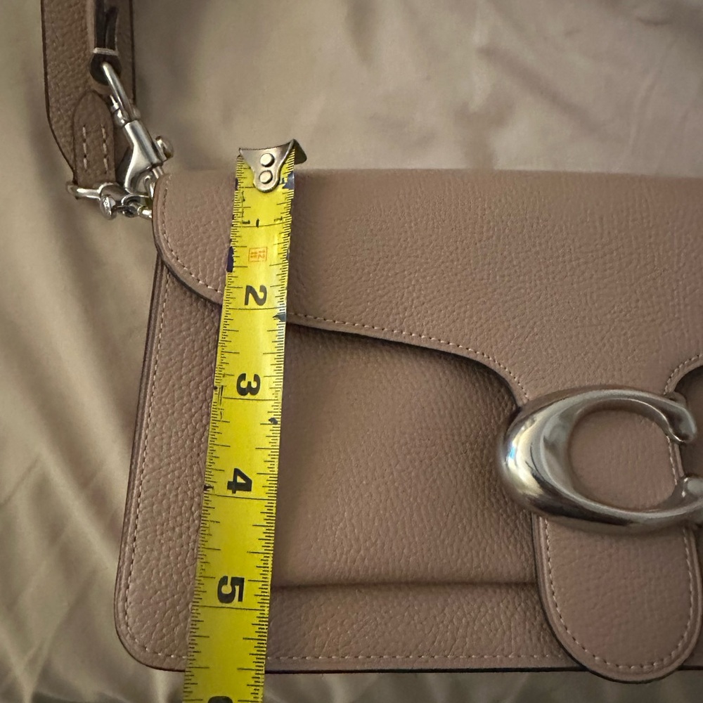 Coach Pebbled Leather Shoulder Bag in Taupe - Picture 10 of 12